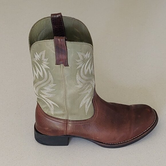 RedHead Saddlebrook Green/Brown Leather Western Men\'s Work Boots Size 9.5M main image 14